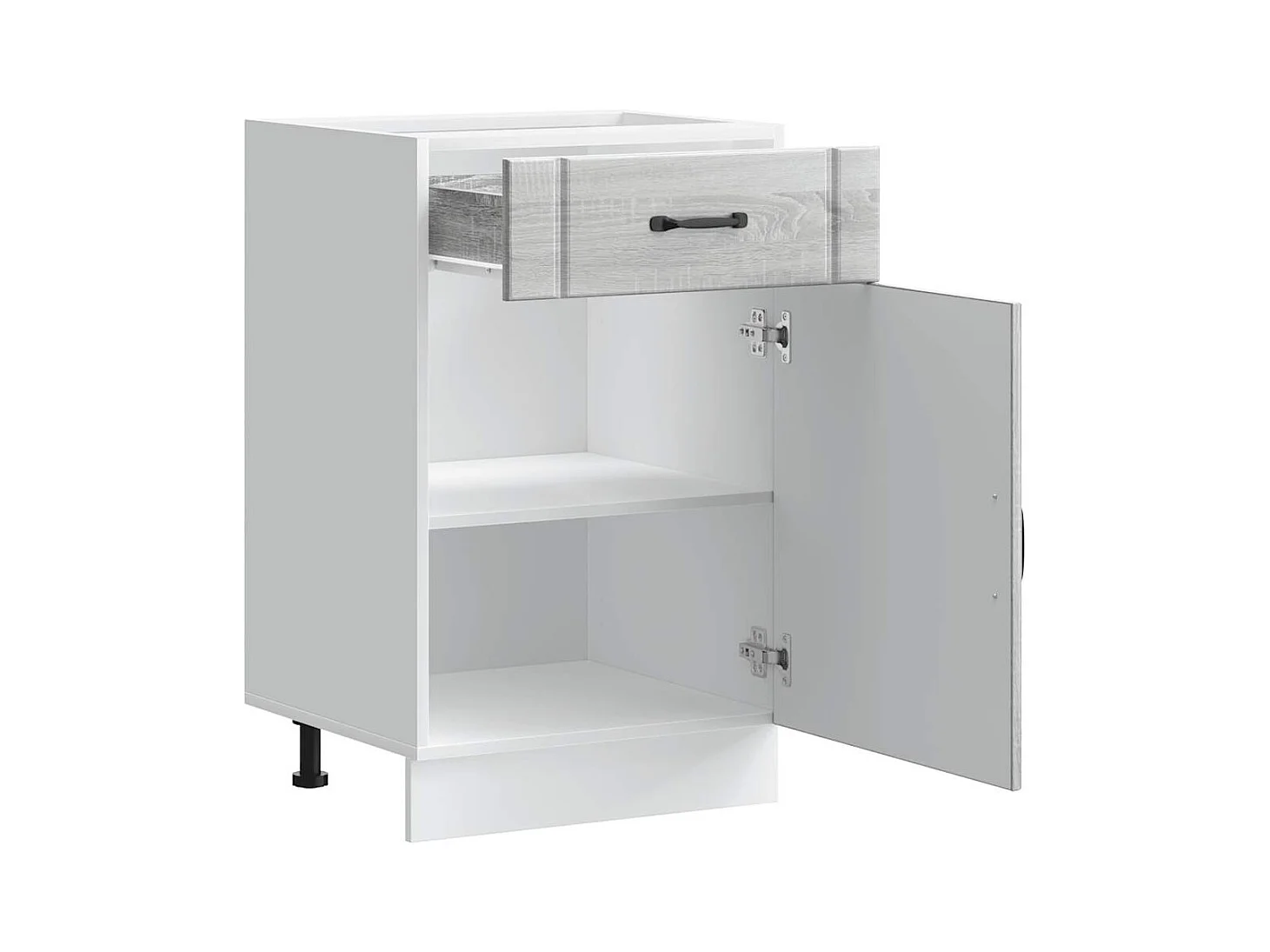 Armário de cozinha baixo Lucca deriv. madeira cinzento sonoma