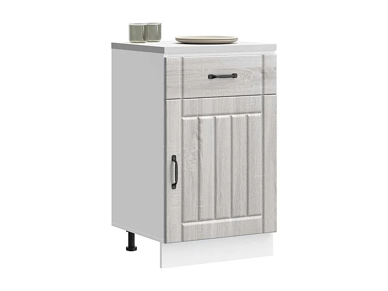 Küchen-Unterschrank Lucca Grau Sonoma Holzwerkstoff