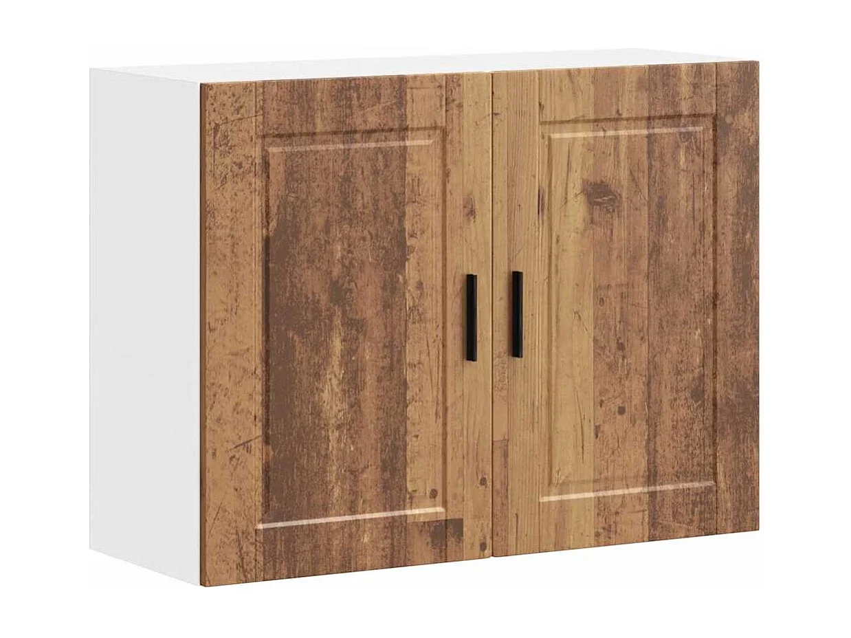 Armario de pared de cocina Porto madera vieja madera ingeniería