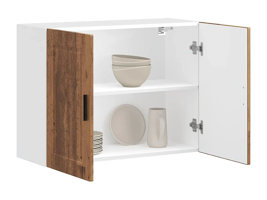 Armario de pared de cocina Porto madera vieja madera ingeniería