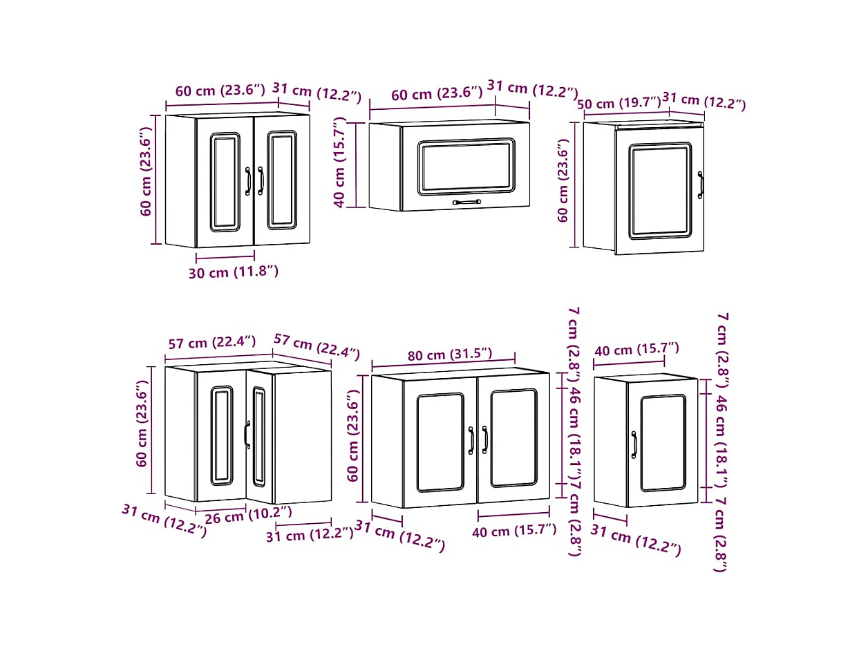 Mueble cocina Kalmar gris hormigón 11 pzas madera contrachapada