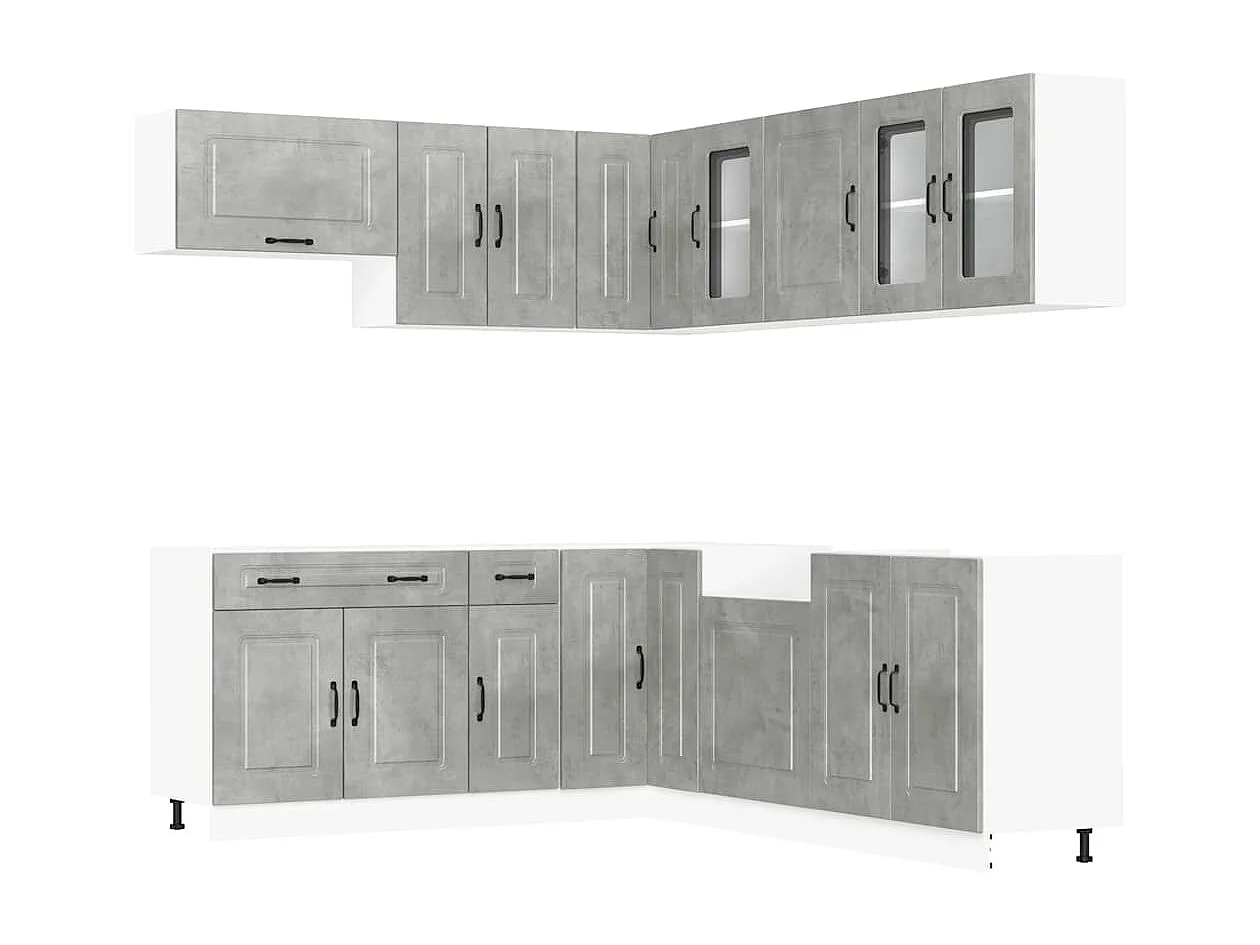 Ensemble d'armoires de cuisine 11 pcs Kalmar bois d'ingénierie