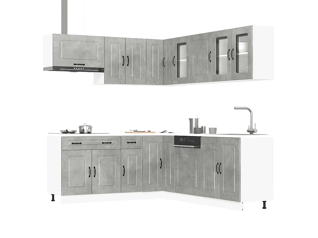 Ensemble d'armoires de cuisine 11 pcs Kalmar bois d'ingénierie
