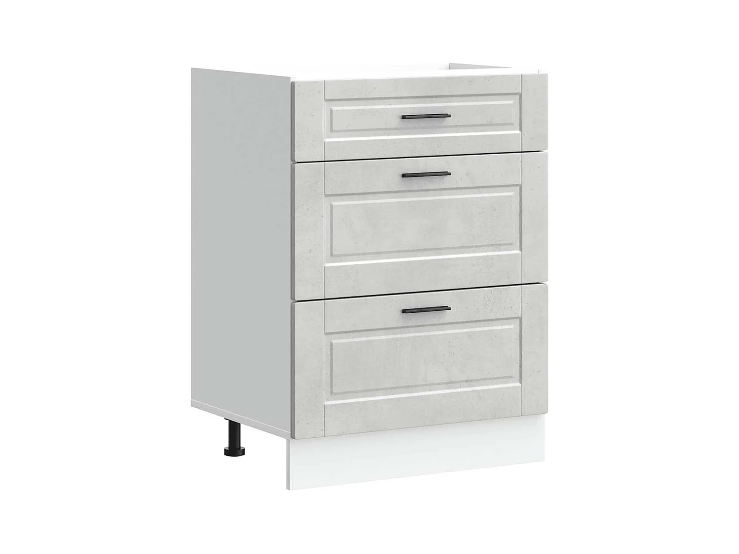 Armoire de cuisine Porto gris béton bois d'ingénierie