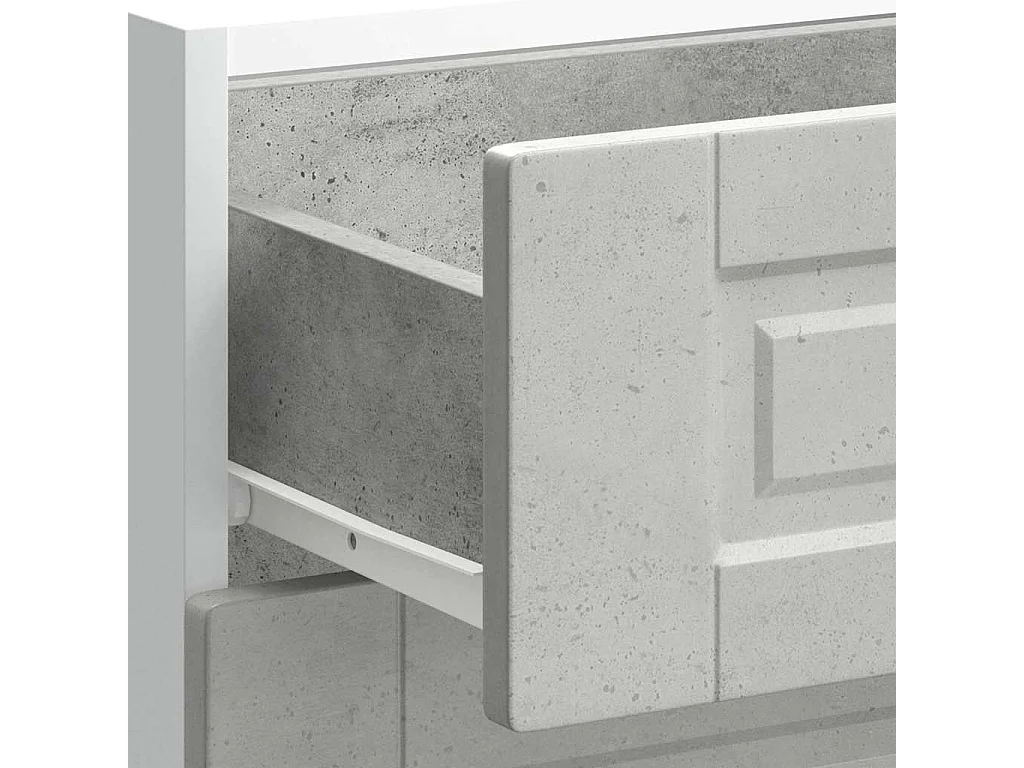 Armoire de cuisine Porto gris béton bois d'ingénierie