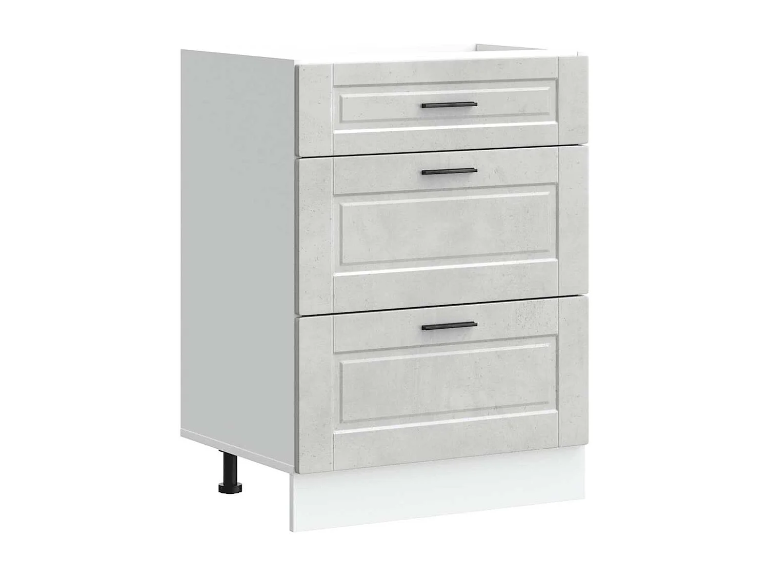 Mueble bajo de cocina porto gris cemento madera reconstituida