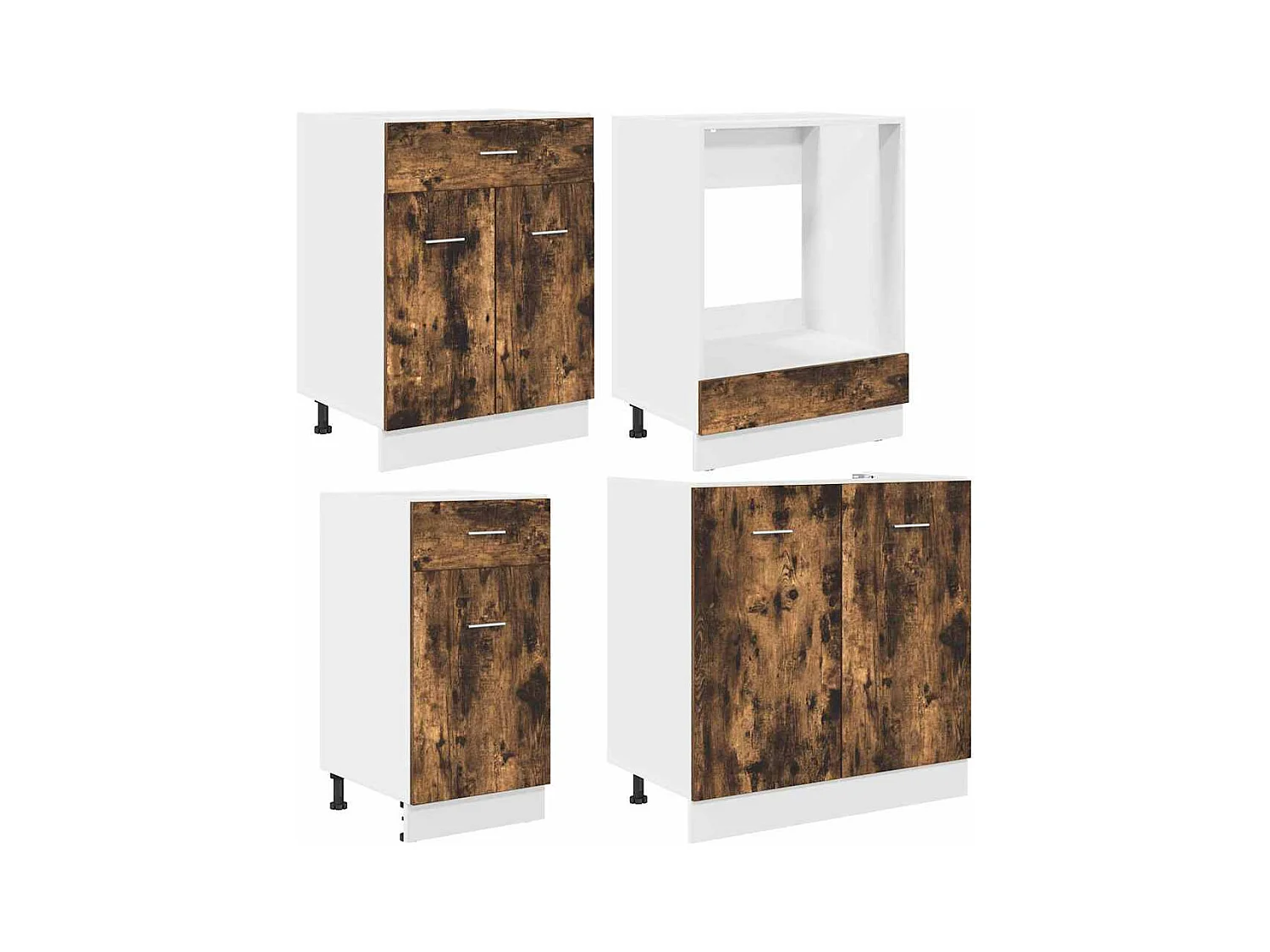 Ensemble de meubles de cuisine avec porte Lyon 8 pcs Chêne fumé