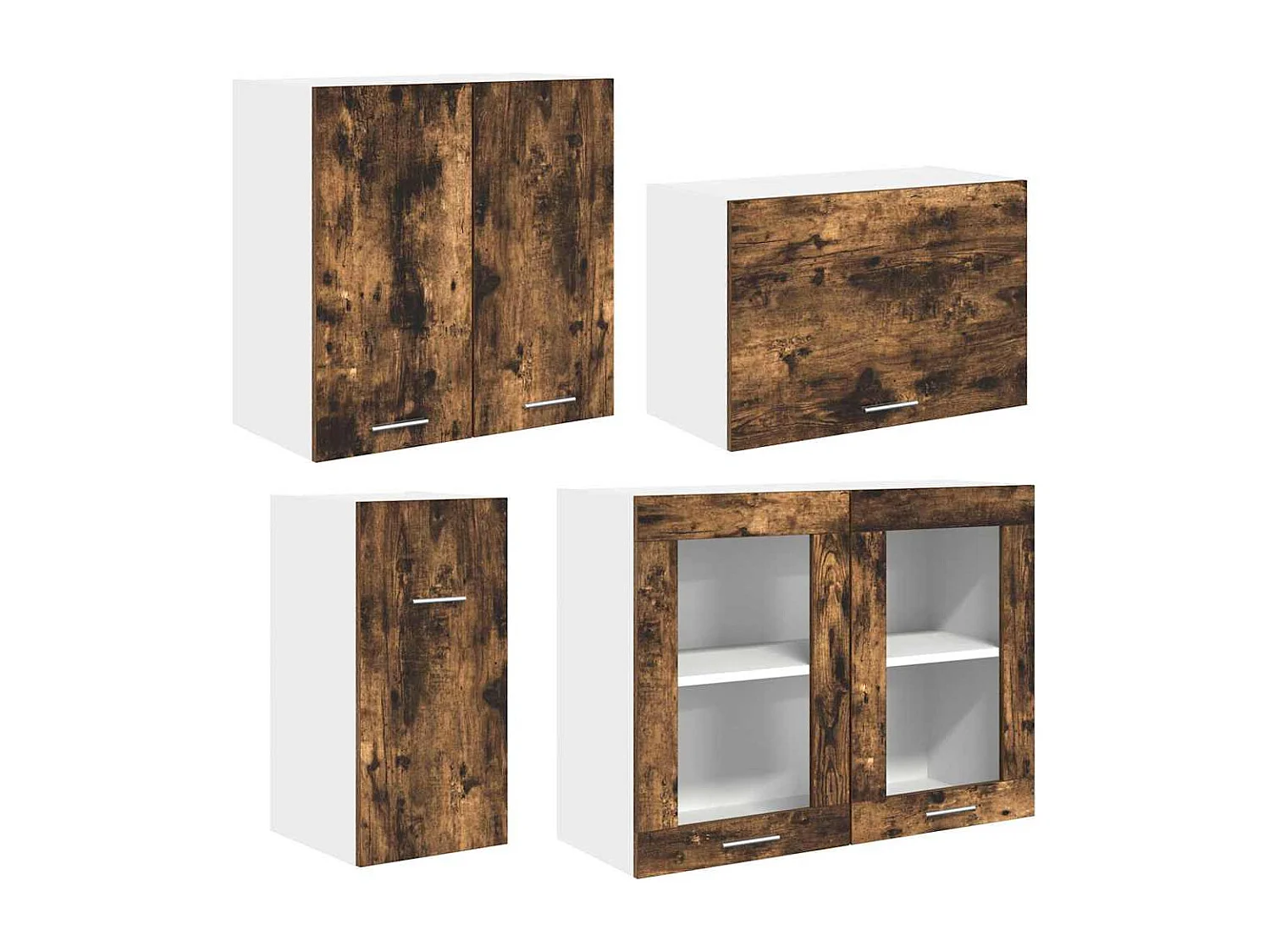 Ensemble de meubles de cuisine avec porte Lyon 8 pcs Chêne fumé