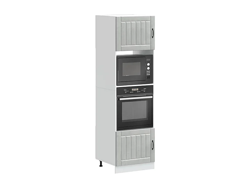 Armadi Forno 2 pz Lucca Grigio Cemento in Legno Multistrato