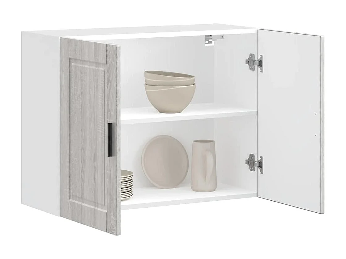 Armoire murale de cuisine Porto sonoma gris bois d'ingénierie