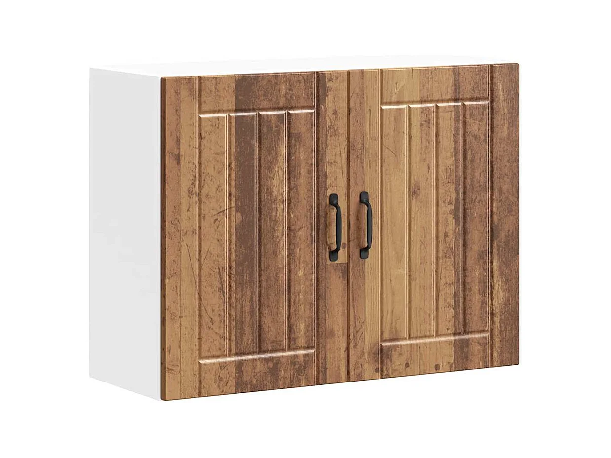 Armoire murale de cuisine Lucca vieux bois bois ingénierie