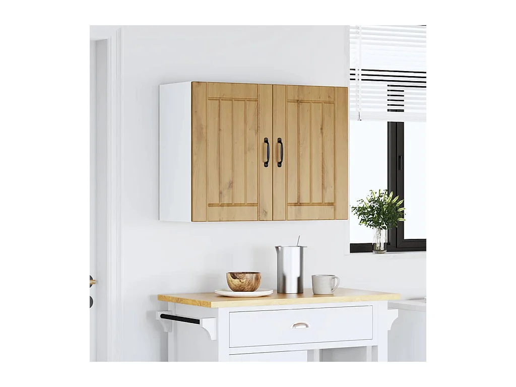 Armoire murale de cuisine Lucca chêne artisanal bois ingénierie