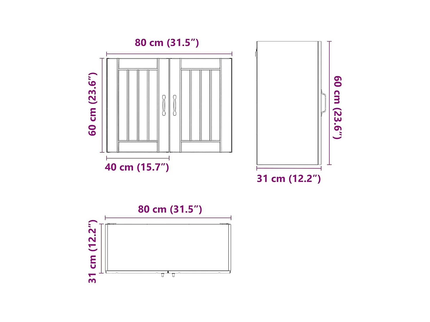 Armoire murale de cuisine Lucca chêne artisanal bois ingénierie