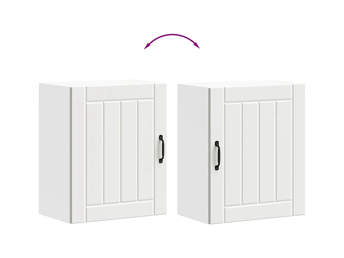 Armoire murale de cuisine Lucca blanc bois d'ingénierie