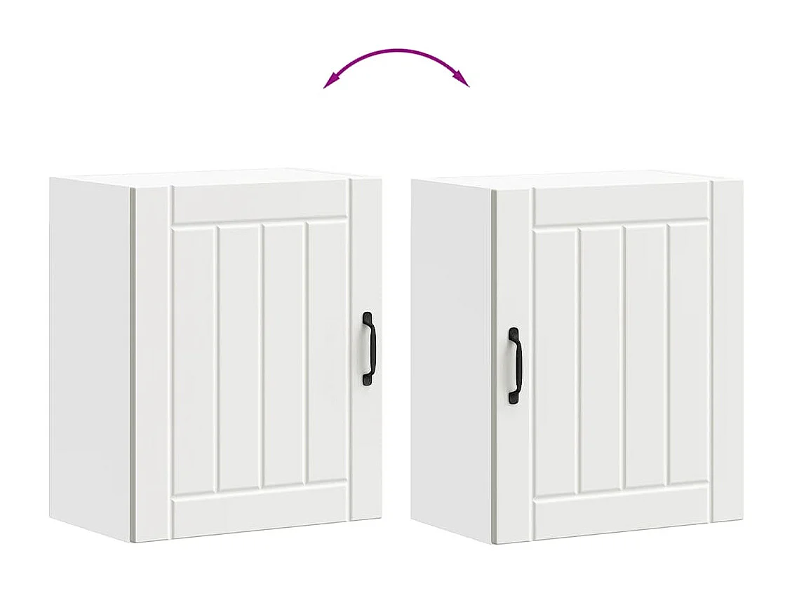 Armário de parede da cozinha Lucca derivados de madeira branco