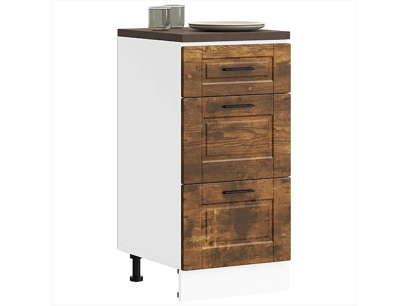 Mueble bajo de cocina porto roble ahumado madera reconstituida