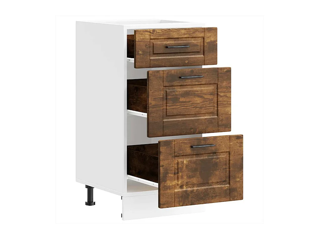 Mueble bajo de cocina porto roble ahumado madera reconstituida