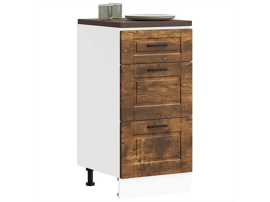 Armoire de cuisine Porto chêne fumé bois d'ingénierie