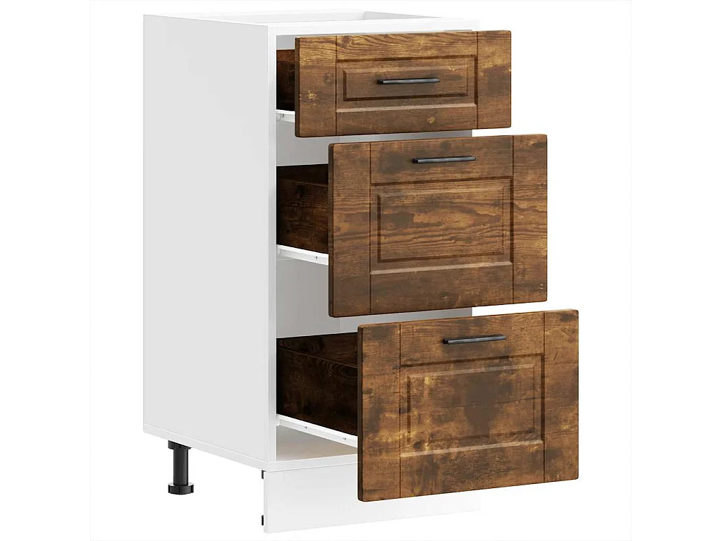 Armoire de cuisine Porto chêne fumé bois d'ingénierie