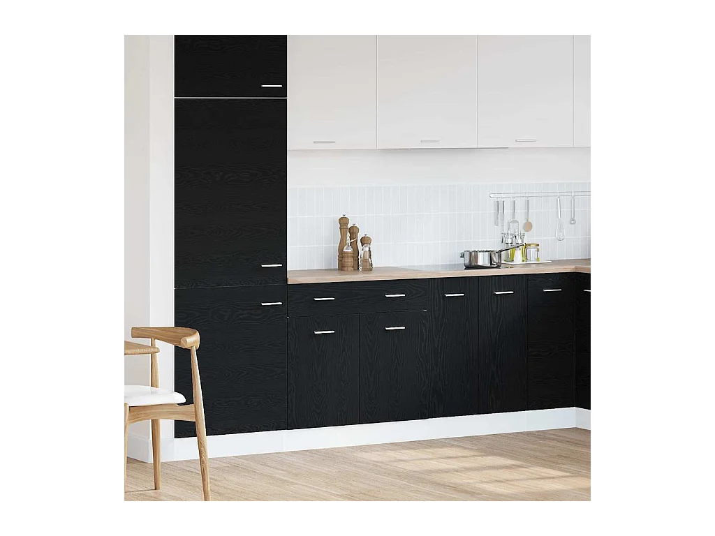 Cabinet avec Tiroir Riga Chêne noir 80 x 46 x 81,5 cm