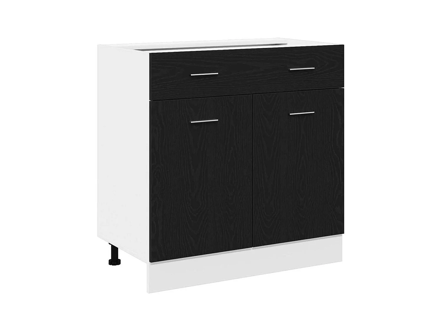 Cabinet avec Tiroir Riga Chêne noir 80 x 46 x 81,5 cm