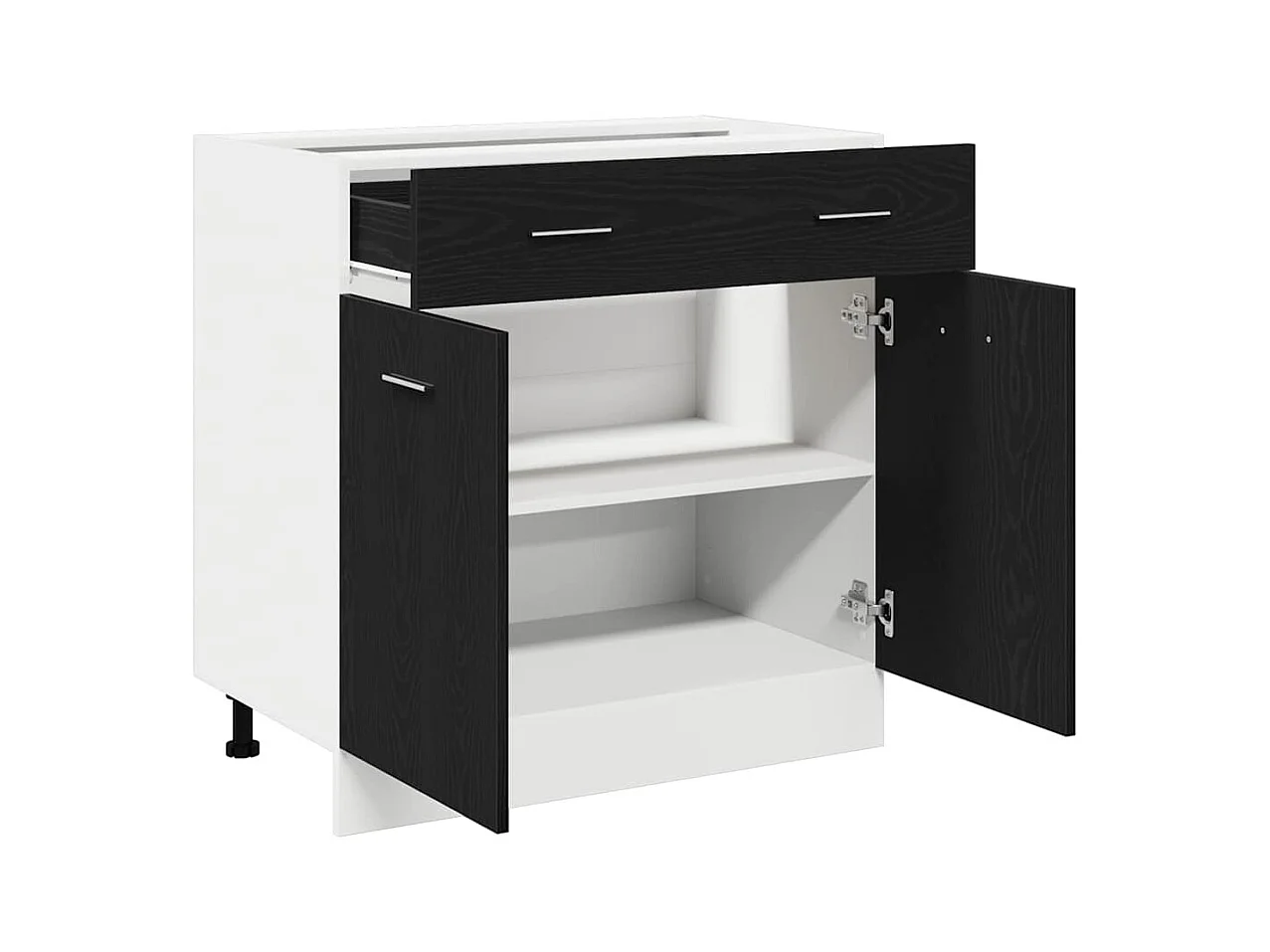 Cabinet avec Tiroir Riga Chêne noir 80 x 46 x 81,5 cm