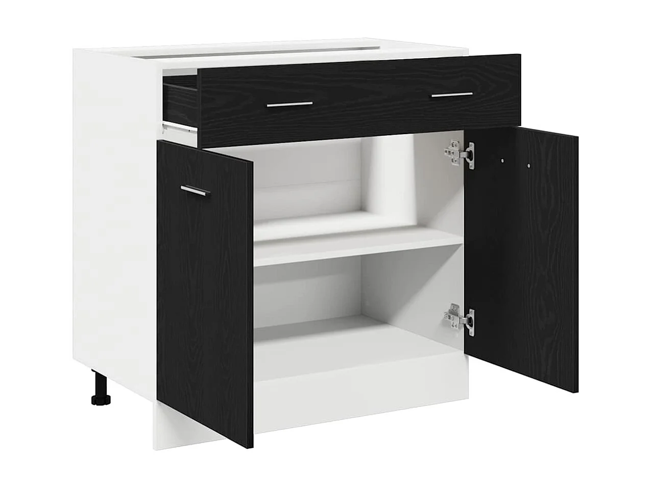 Armoire suspendue avec tiroir Riga Chêne noir 80 x 31 x 81.5 cm