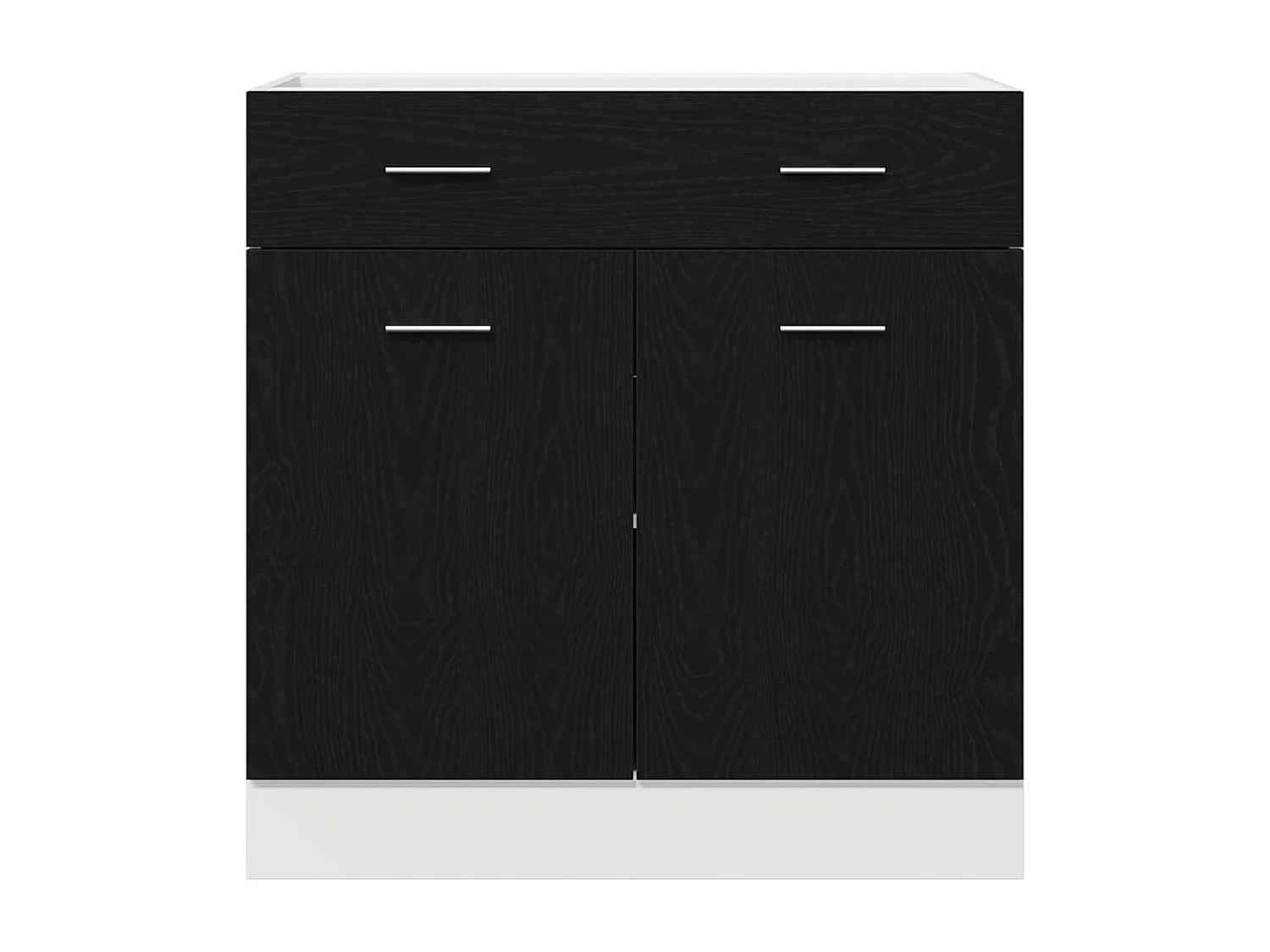 Armoire suspendue avec tiroir Riga Chêne noir 80 x 31 x 81.5 cm