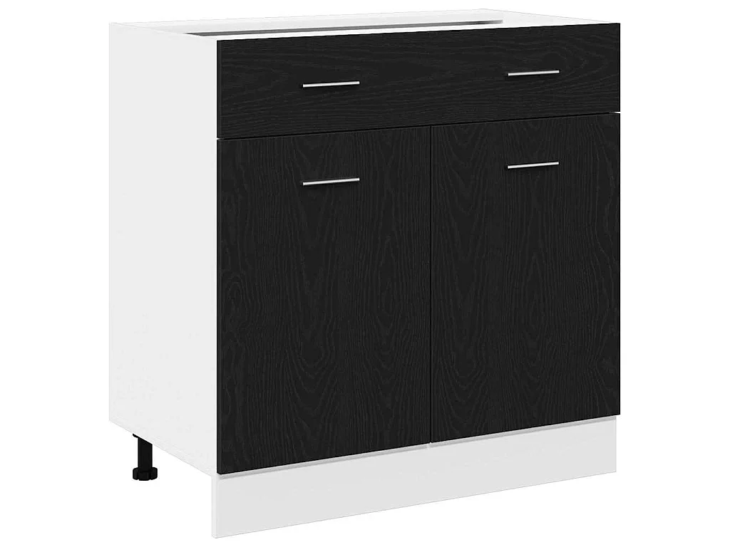 Armoire suspendue avec tiroir Chêne noir 80 x 31 x 81,5 cm