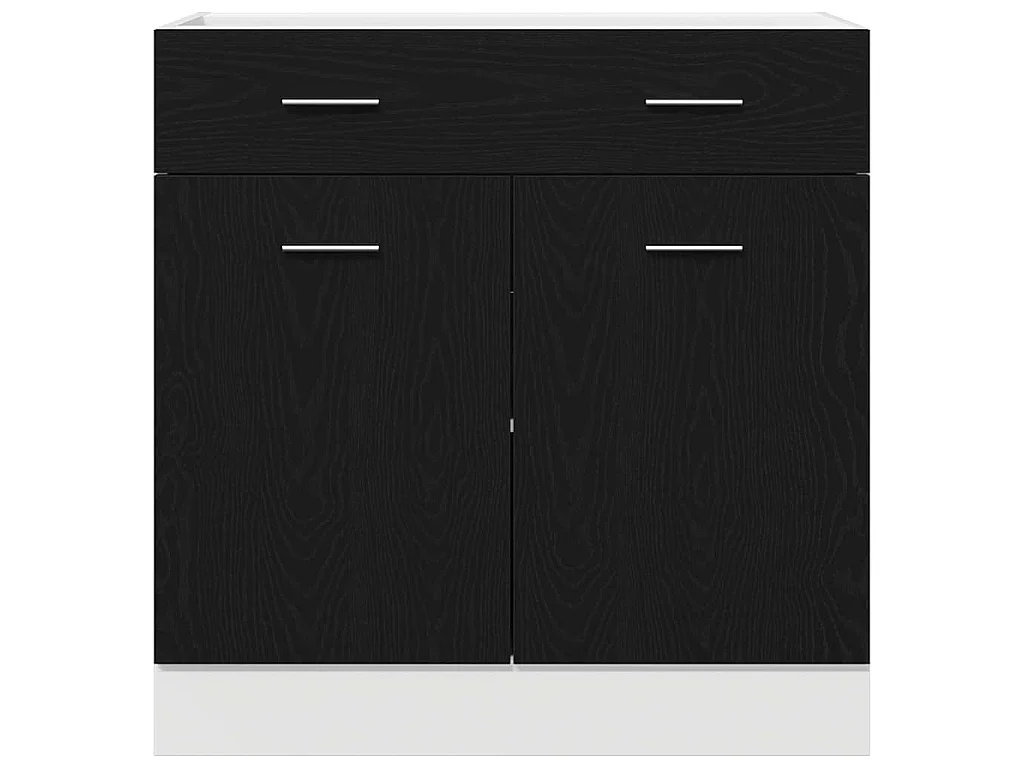 Armoire suspendue avec tiroir Chêne noir 80 x 31 x 81,5 cm
