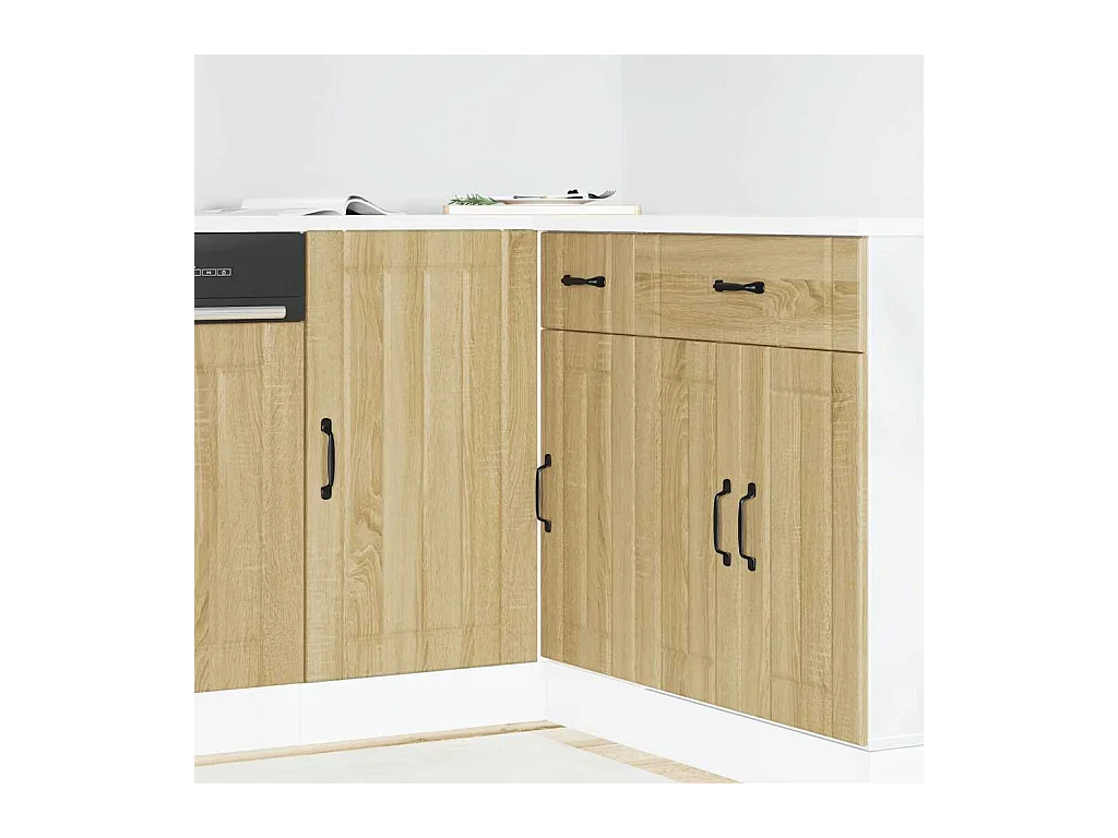 Meuble bas de cuisine Lucca chêne sonoma bois d'ingénierie