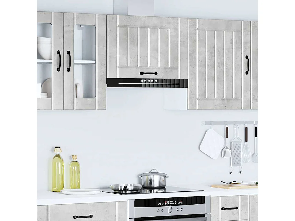 Pensile da Cucina Lucca Grigio Cemento in Legno Multistrato