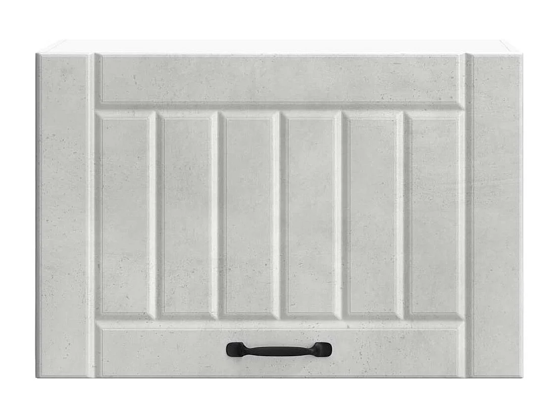 Armoire murale de cuisine Lucca gris béton bois ingénierie