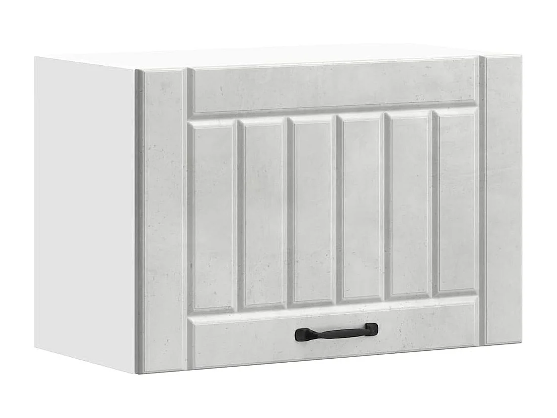 Armoire murale de cuisine Lucca gris béton bois ingénierie