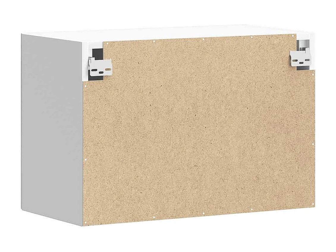 Armoire murale de cuisine Lucca gris béton bois ingénierie