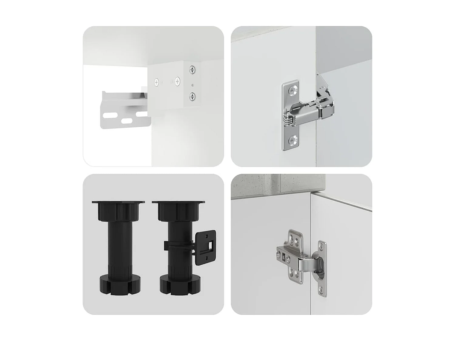 Set Mobili da Cucina 14 pz Lucca Grigio Cemento in Truciolato