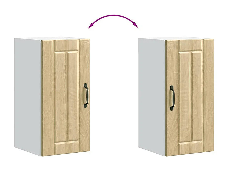 Armoire murale de cuisine Lucca chêne sonoma bois ingénierie