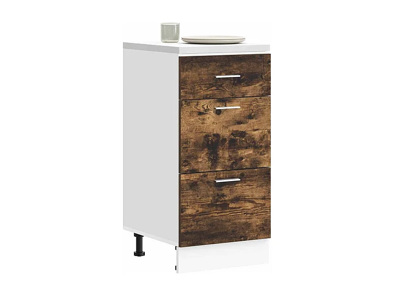 Onderkast Lyon 40x46x81,5 cm bewerkt hout gerookt eikenkleurig