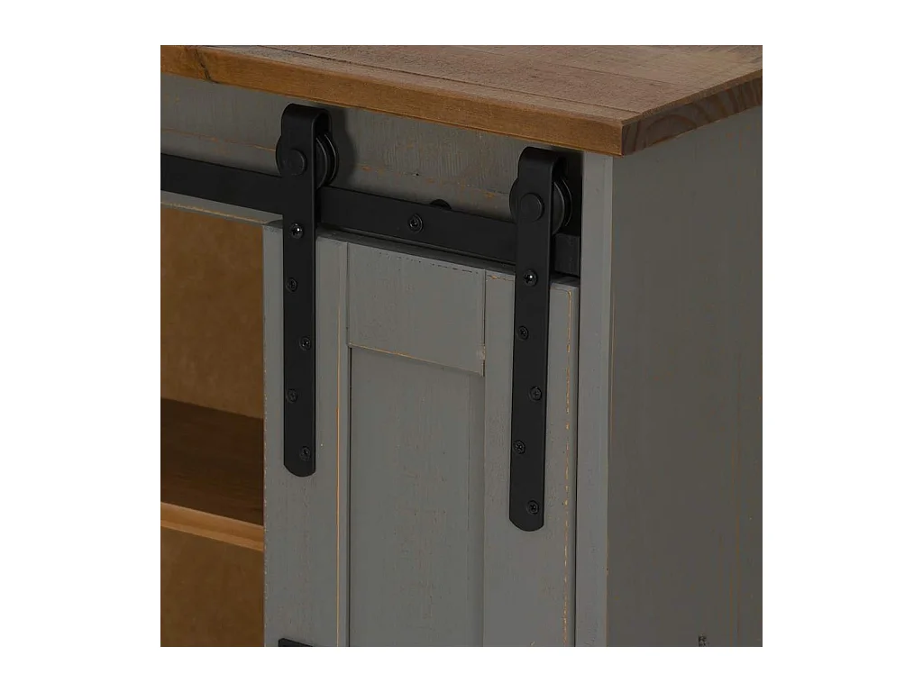 Armoire suspendue HALDEN porte coulissante gris 49x22,5x70 cm