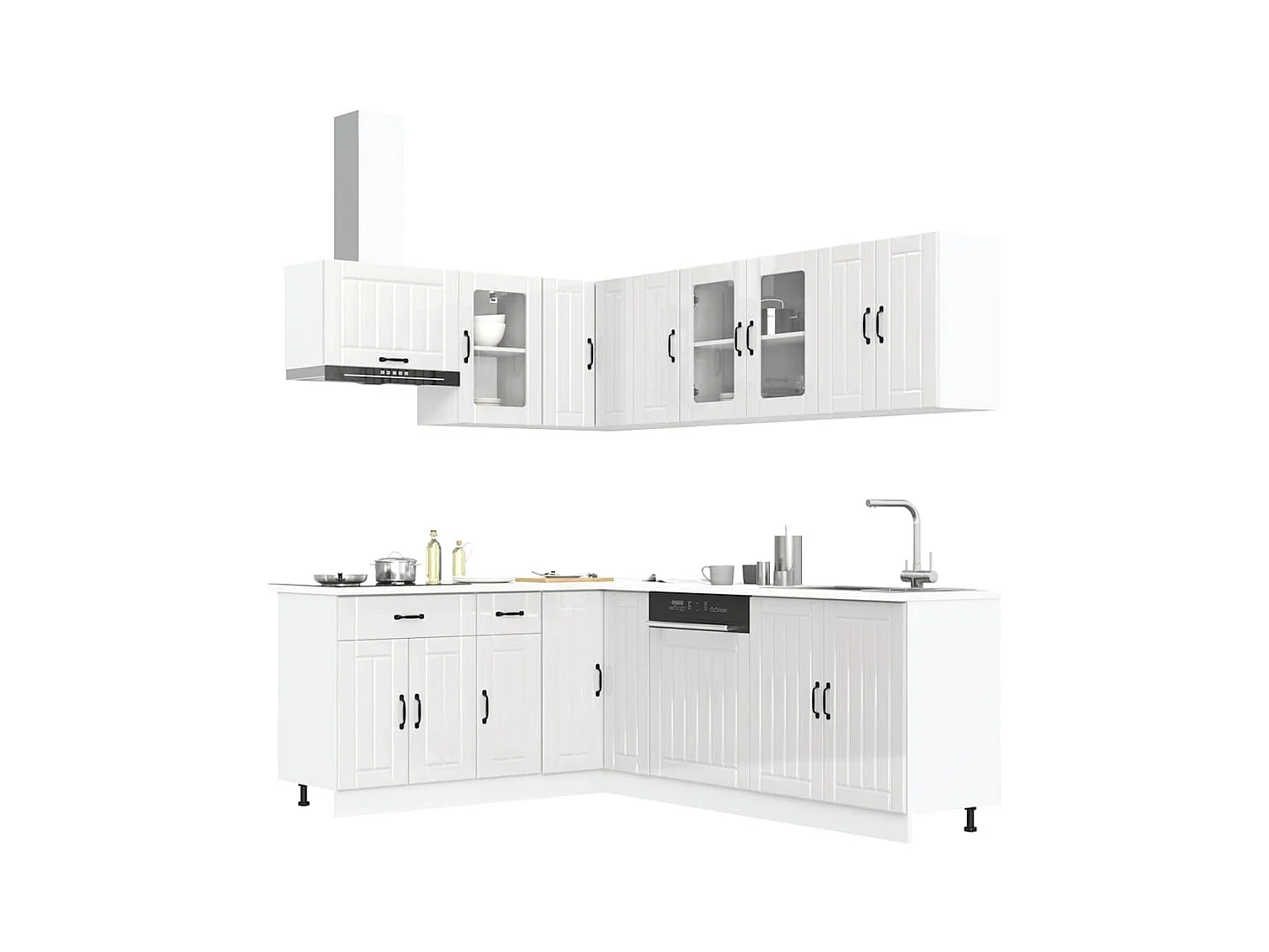 Ensemble d'armoires de cuisine 11 pcs Lucca bois d'ingénierie