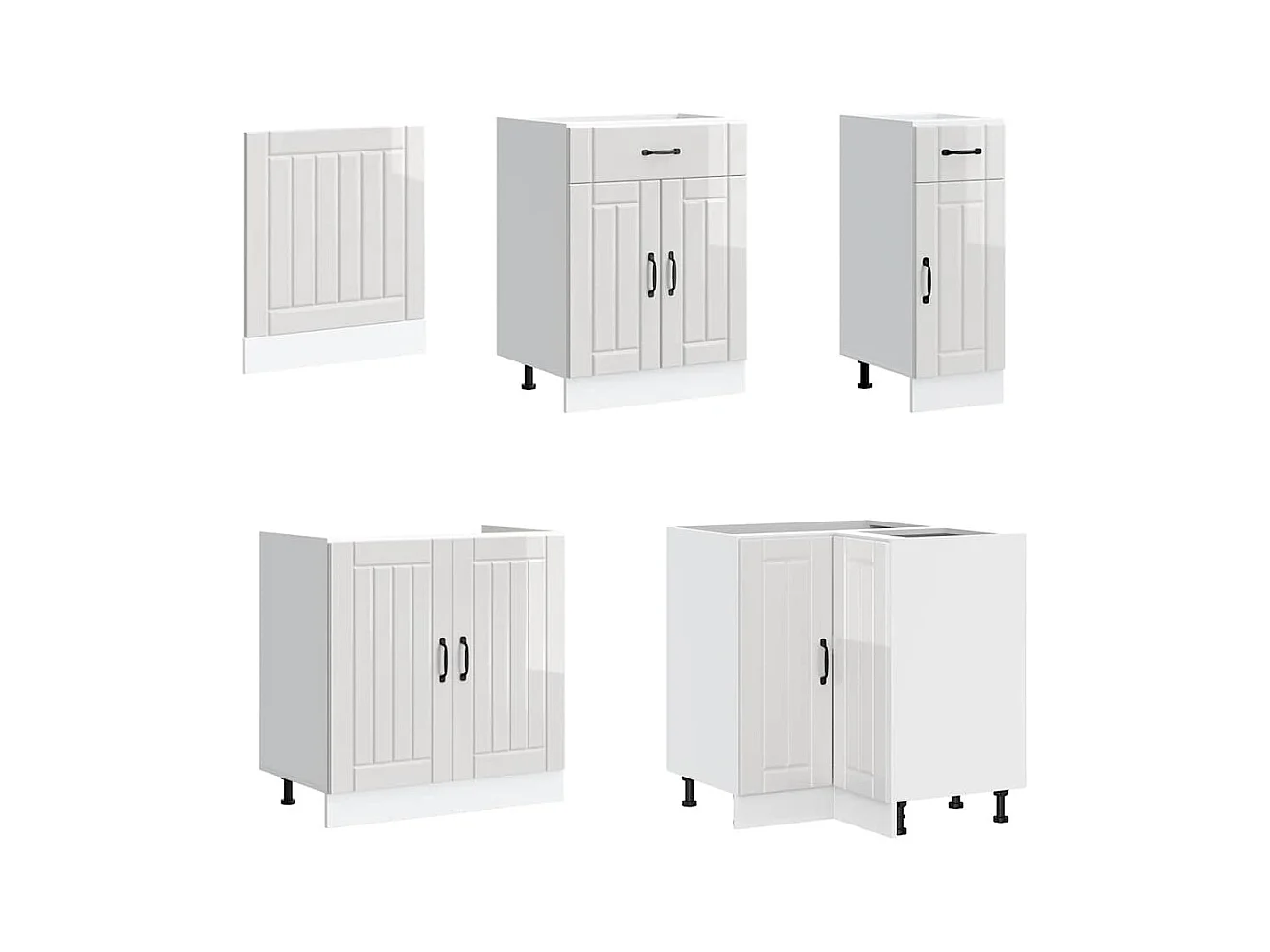 Ensemble d'armoires de cuisine 11 pcs Lucca bois d'ingénierie