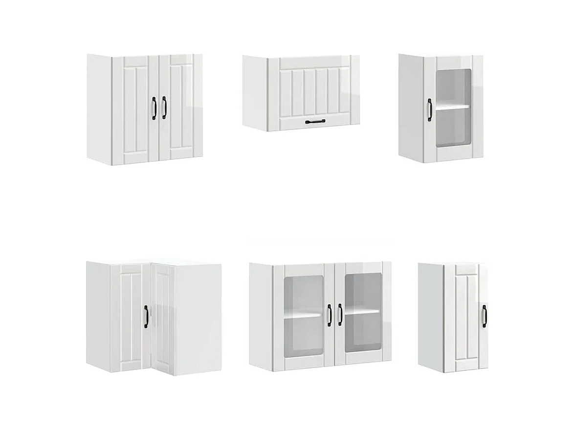 Ensemble d'armoires de cuisine 11 pcs Lucca bois d'ingénierie