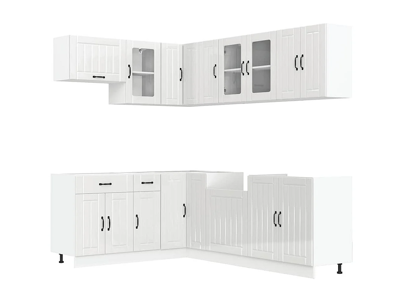 Ensemble d'armoires de cuisine 11 pcs Lucca bois d'ingénierie