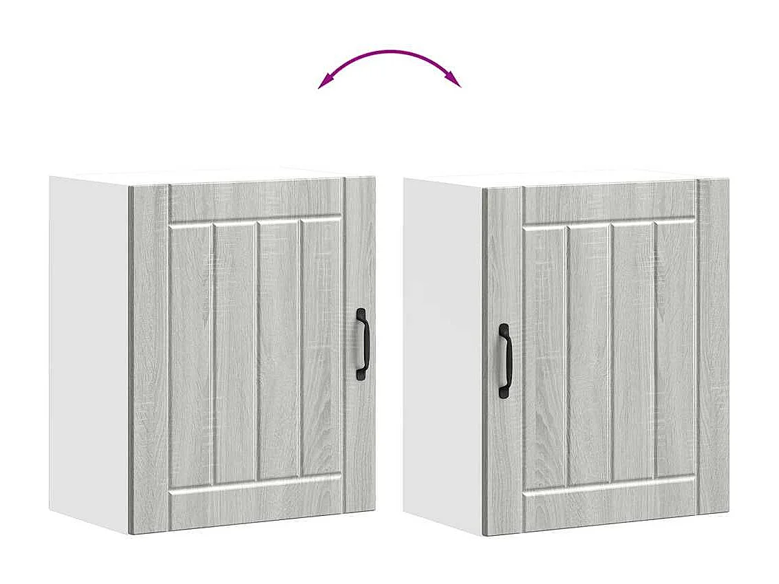 Armoire murale de cuisine Lucca sonoma gris bois ingénierie