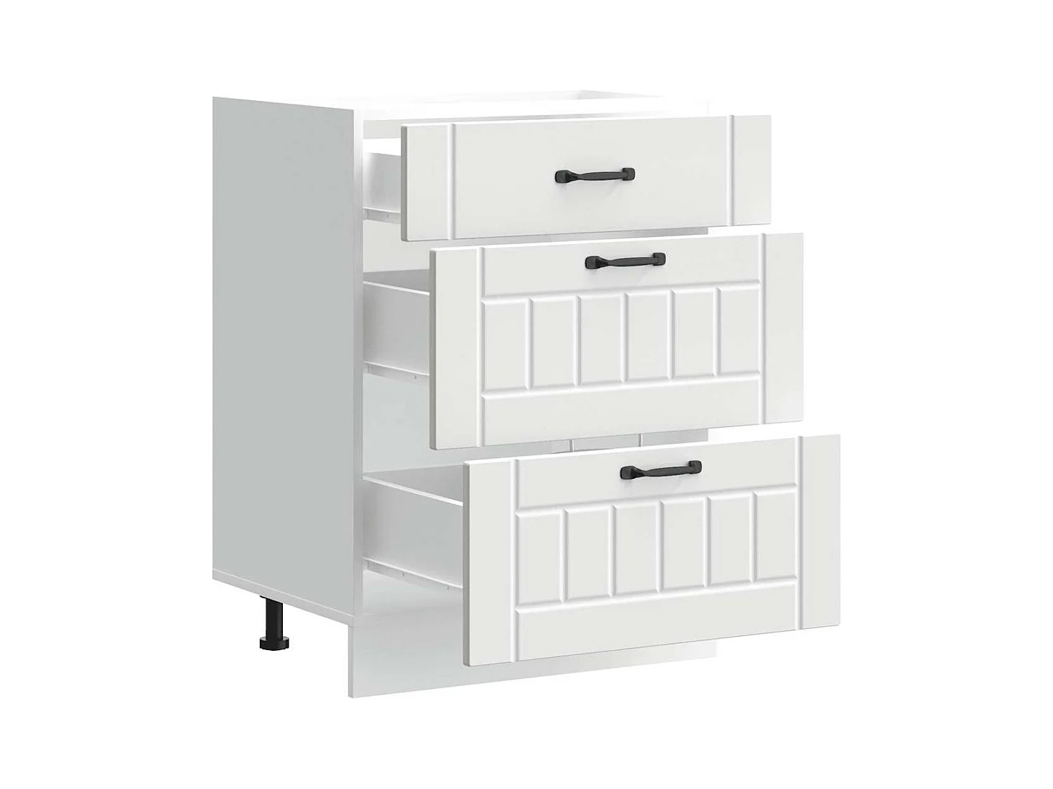 Küchen-Unterschrank Lucca Weiß Holzwerkstoff