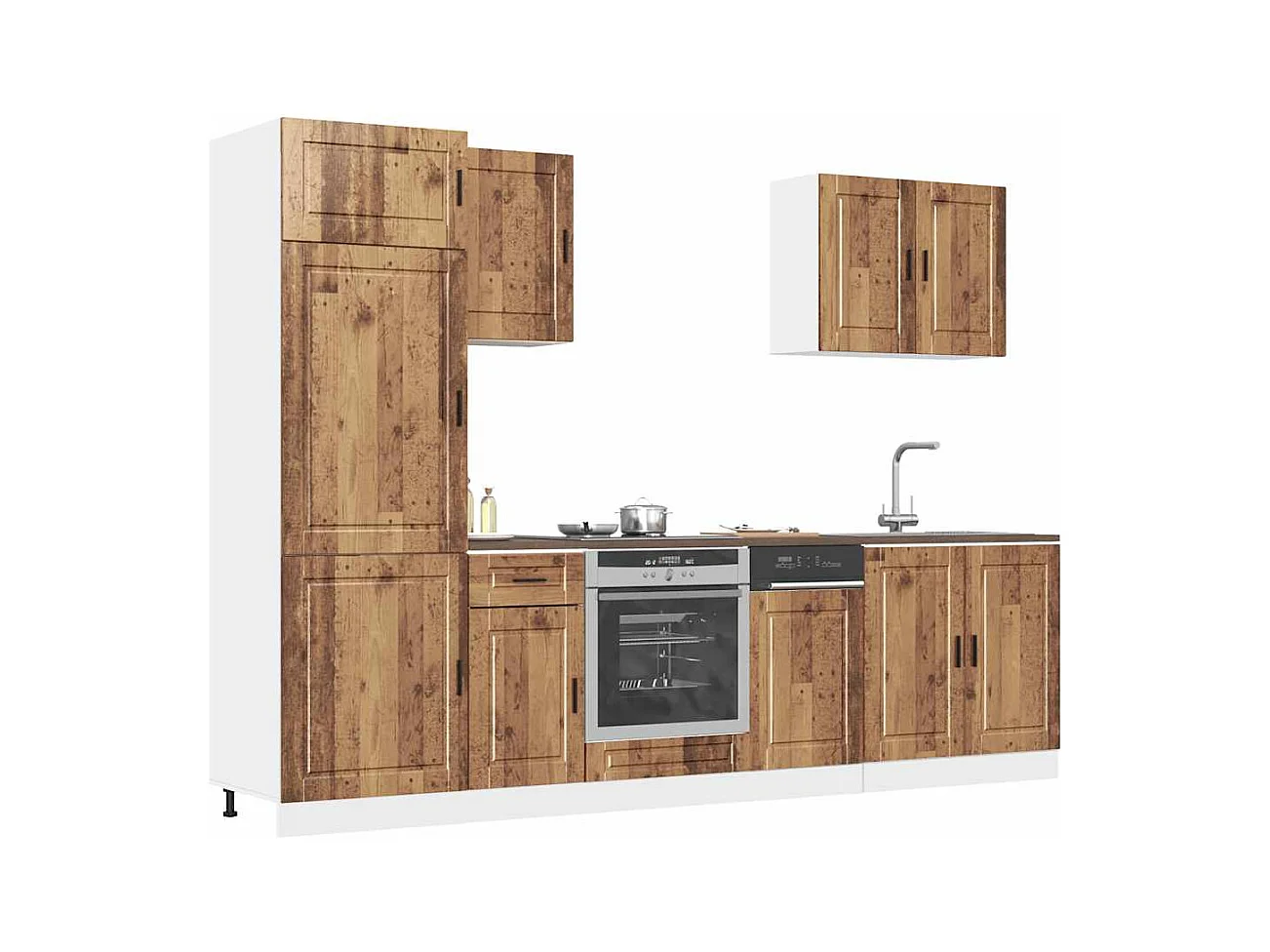 Set Mobili da Cucina 7 pz Porto Legno Vecchio in Truciolato