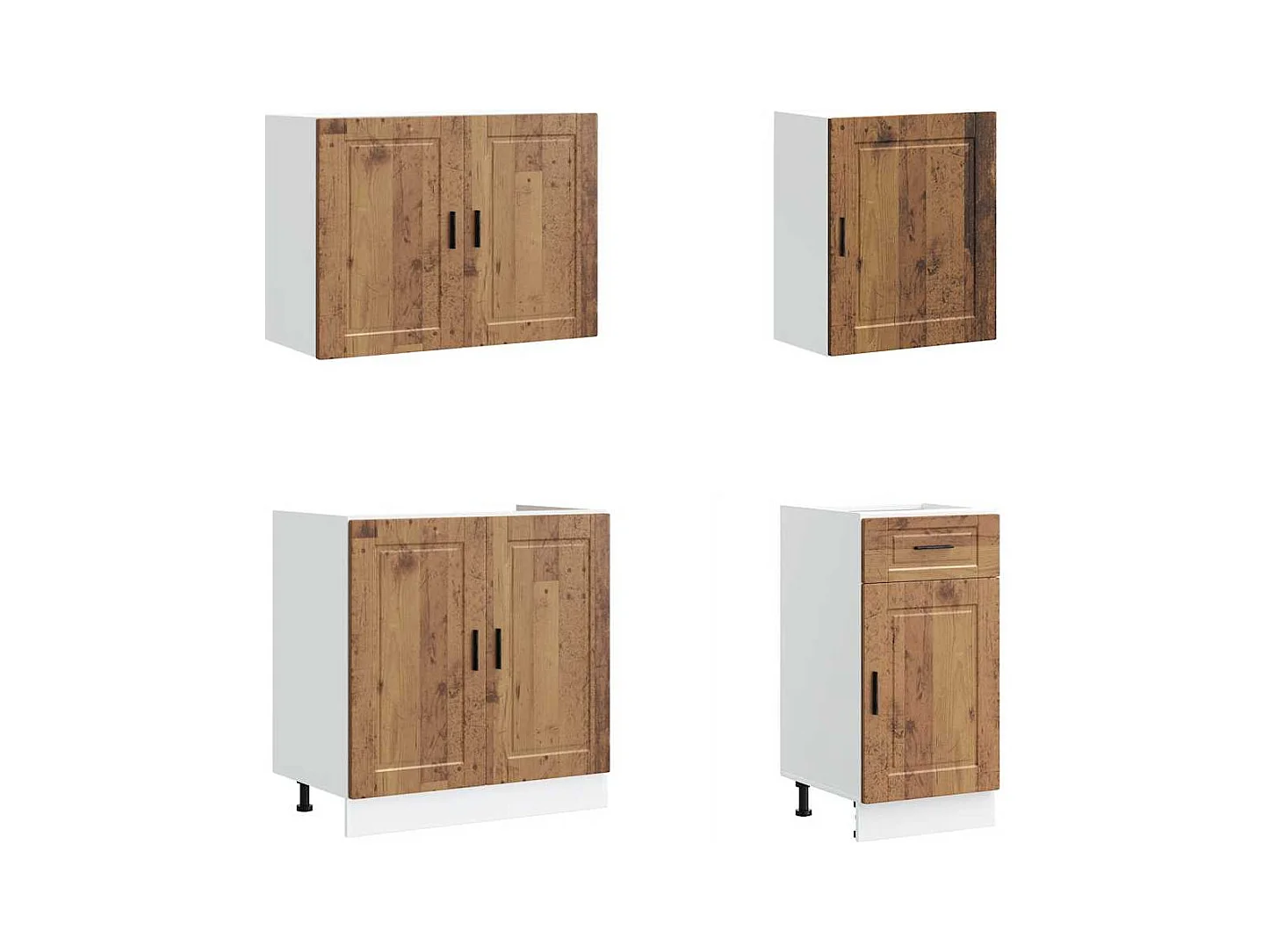 Set Mobili da Cucina 7 pz Porto Legno Vecchio in Truciolato