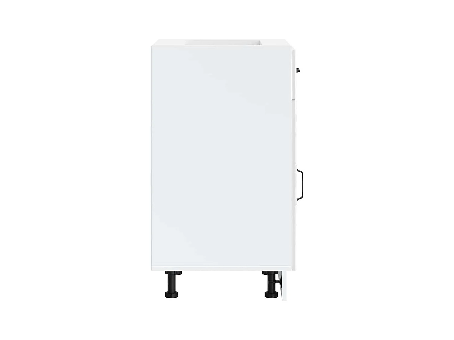 Armário de cozinha baixo Lucca deriv. madeira branco brilhante