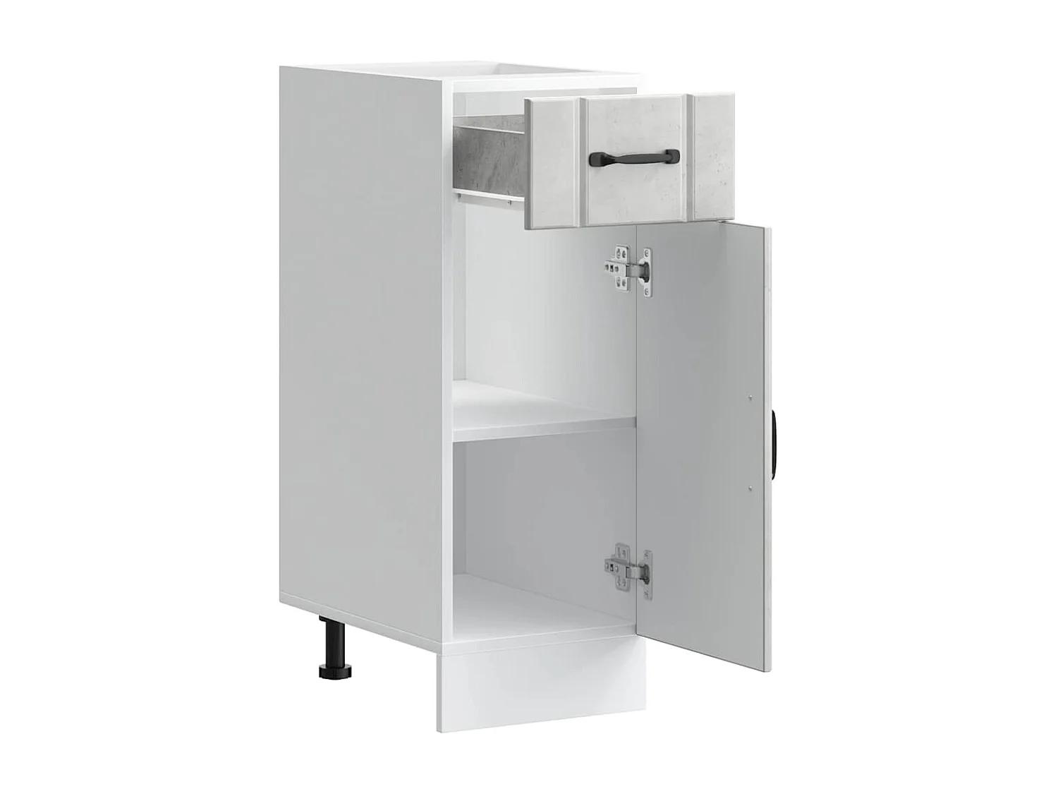 Armoire de cuisine Lucca gris béton bois ingénierie