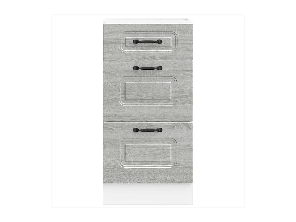 Keuken onderkast Kalmar bewerkt hout grijs sonoma eiken